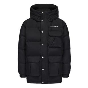 Converse匡威冬季男款休闲保暖连帽中长款羽绒服10026917-A03