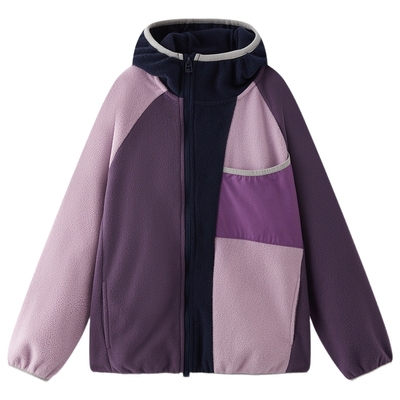 MQD童装儿童摇粒绒外套2025秋季新款男童女童骑行撞色拼接外套