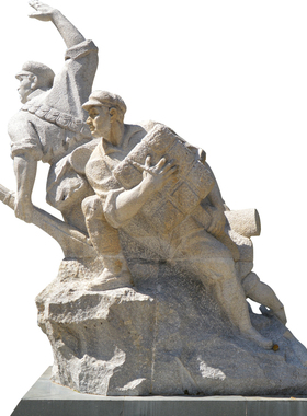 人物雕塑纪念馆玻璃钢仿铜红军