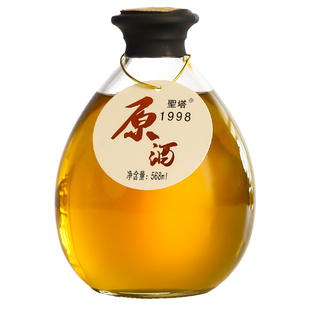 正宗绍兴本色黄酒无焦糖色二十年568ml礼盒装圣塔1998原酒花雕酒