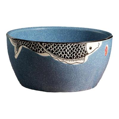 复古大汤盆小号陶瓷发面盆