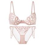 弗利少女法式内衣女软钢圈文胸 周年限定蝴蝶结刺绣性感胸罩套装