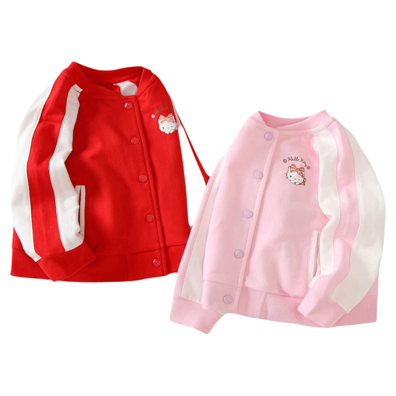 拼色潮款棒球服外套HelloKitty