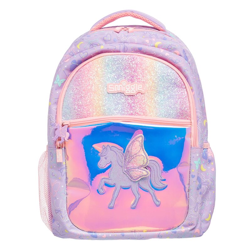 去存捡漏澳洲smiggle 新款学生书包粉色兔子减负护脊双肩包15年级