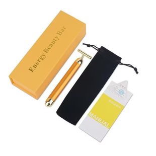 24K色黄金棒电动美容棒面部微震动按摩提拉紧致美容仪V脸部按摩器