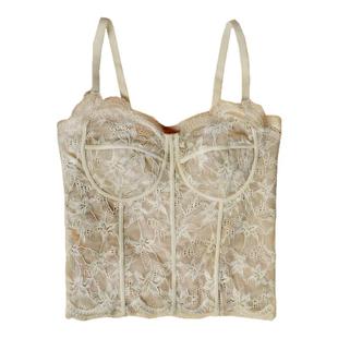 性感蕾丝美背吊带女士内搭外穿一体杯防走光洋气百搭打底背心