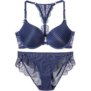 【买上送下】夏娃的诱惑光面内衣套装女文胸聚拢前扣美背胸罩