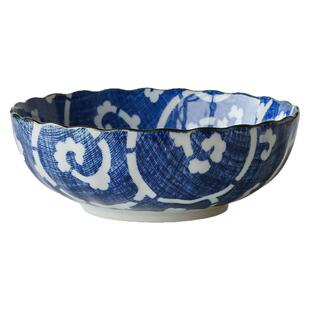 日本进口三峰青花大碗汤碗面碗易清洗微波炉专用大号碗家用单个