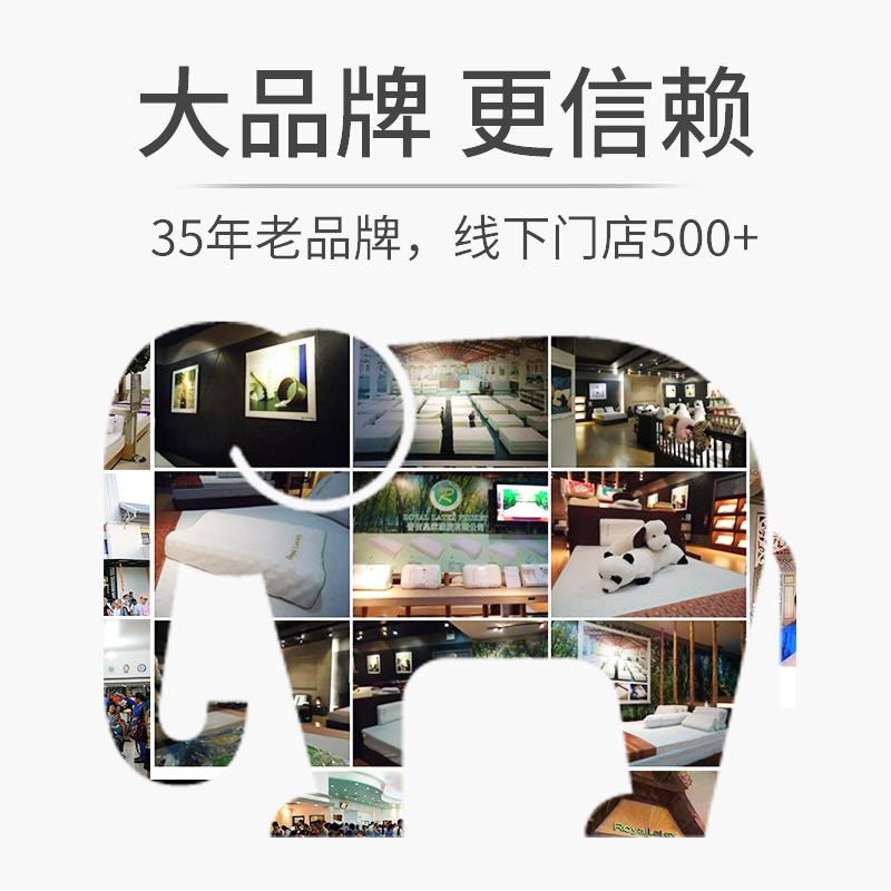 正品ROYALKNIGHT乳胶枕头成人按摩护天然枕芯颈椎枕头曲线颈礼品