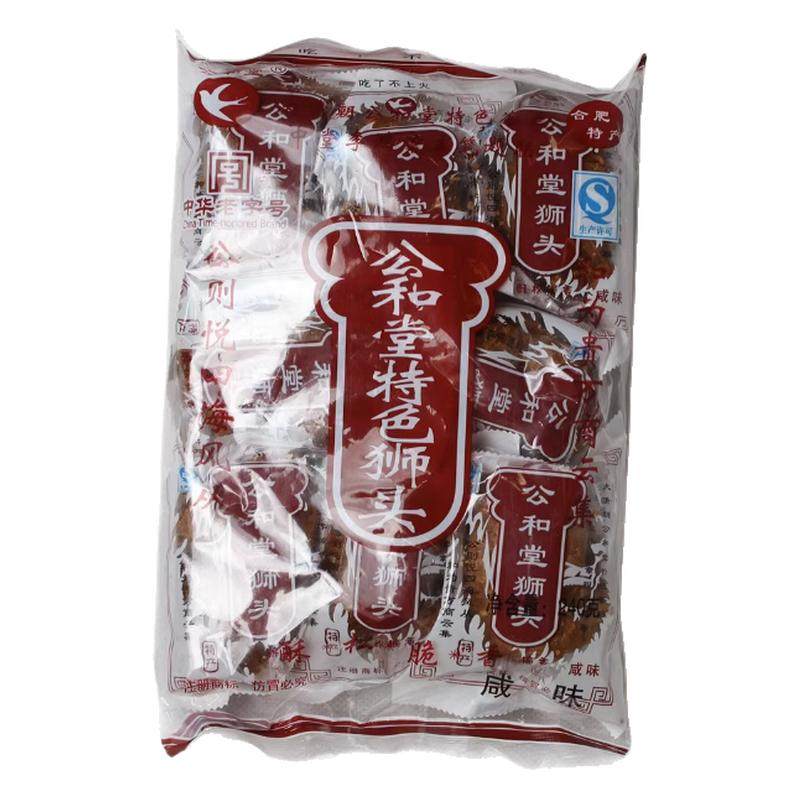安徽合肥肥东特产公和堂狮子头240g袋装原咸辣传统糕点满2件包邮