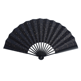 扇子折扇定制男生霸气题字黑色文字男款饰品德云社中国风写字绢布