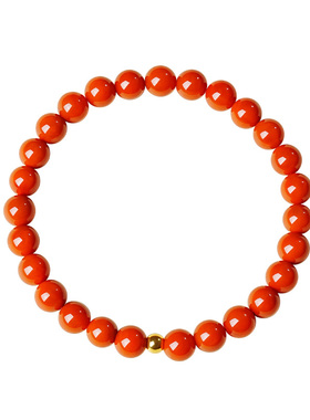 宫里上新南红金珠手链