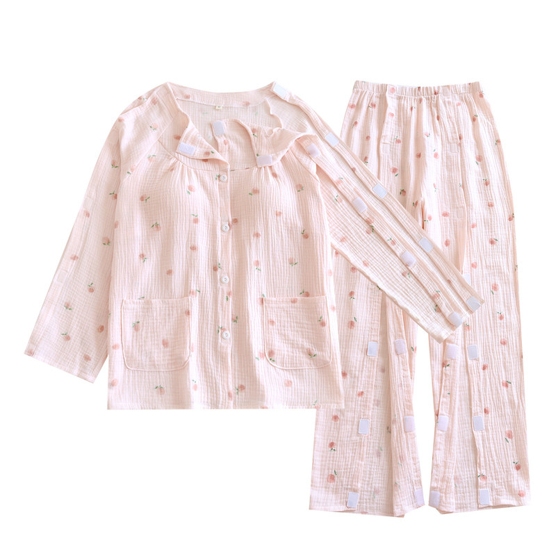 乳腺术后带胸垫罩杯护理服上衣裤