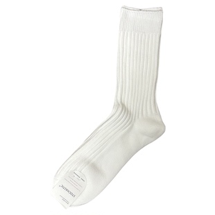 Stochastic粗线袜透气针织日潮中筒袜长袜粗针工装堆堆袜白色纯棉