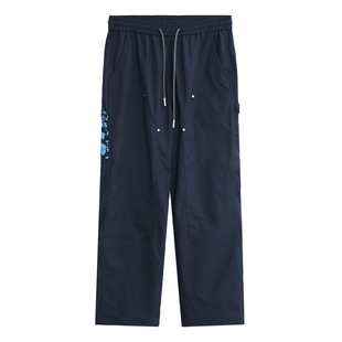 朱铁雄 x HEA联名新款国潮裤子直筒宽松休闲裤男秋冬百搭工装长裤