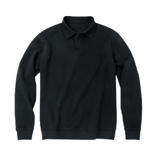 MrBu布先生海鸥领纯色长袖t恤秋冬金属皮标亲肤贴身卫衣男PT15618