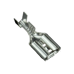 2.8/4.8/6.3插簧旗形带锁反背压线四方短插片鸡爪插簧硅胶护套