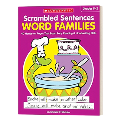 英文原版 Scrambled Sentences Word Families 学乐词族连词成句练习 英文版 进口英语原版书籍