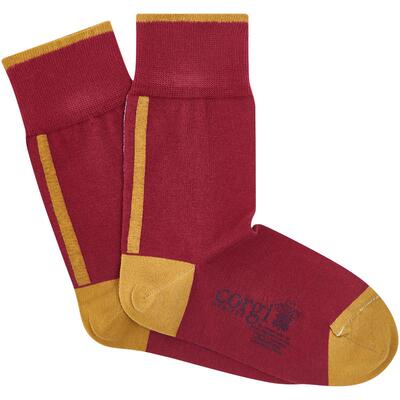 corgi英国纯色运动透气中筒袜子