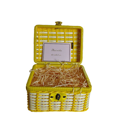 藤编礼盒手提箱藤编箱结婚礼盒