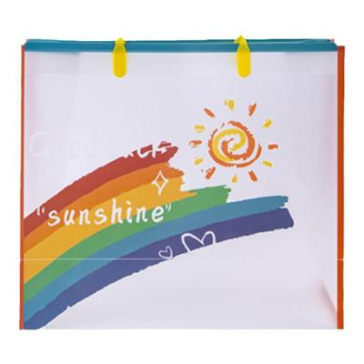 彩虹pp磨砂半透明手提袋