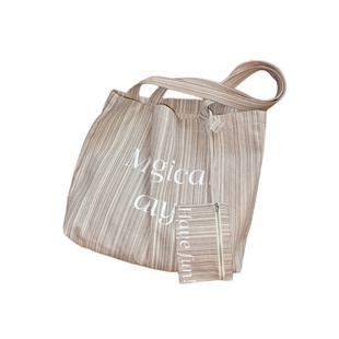 SunsetPark「神奇的一天」原创法式条纹度假大容量单肩牛仔托特包