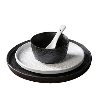 釉下彩碗家用2026新款高颜值西餐饭碗碟盘子筷景德镇陶瓷餐具套装