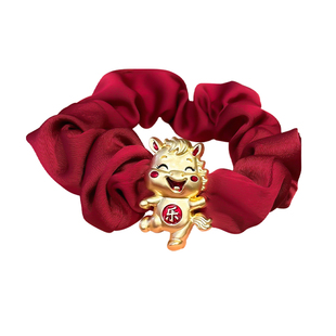 新年发饰红色马年头绳女扎马尾高弹力耐用发绳丸子头发圈过年头饰