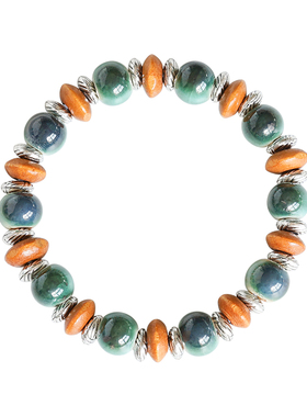 新中式景德镇瓷珠编织手链陶瓷手串情侣学生文艺森系民族风手饰女