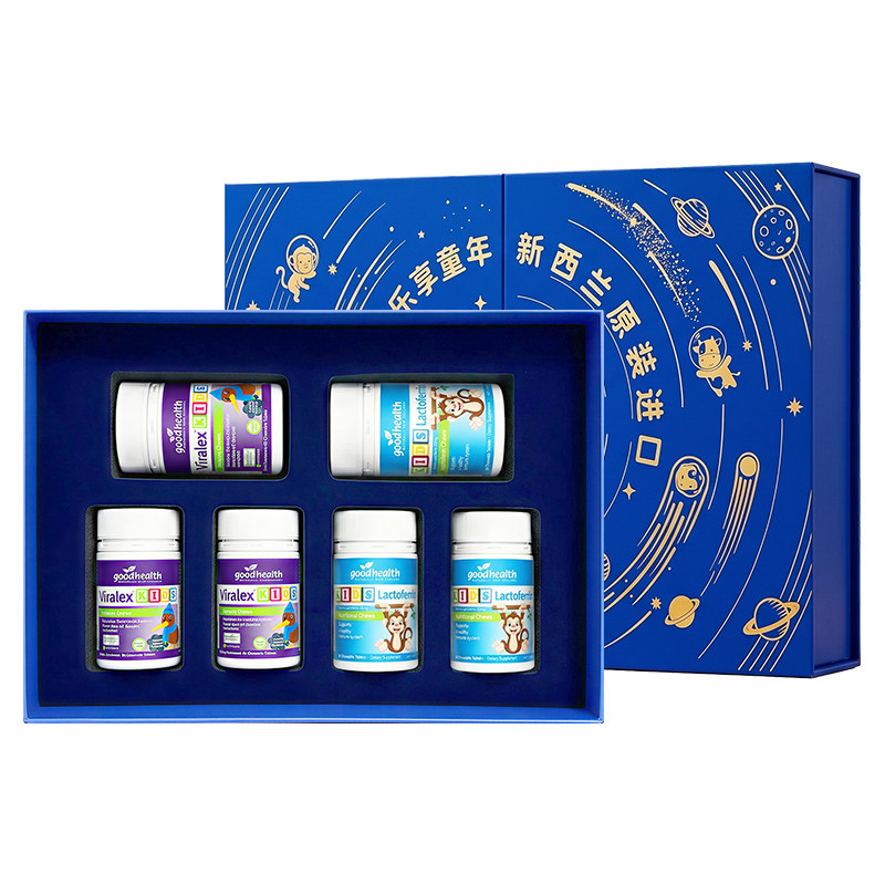 【加倍免疫礼盒】goodhealth新西兰进口乳铁蛋白片*3+嚼嚼乐*3