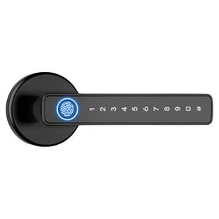 室内木门指纹锁办公室密码门锁家用卧室房间门把手分体智能电子锁