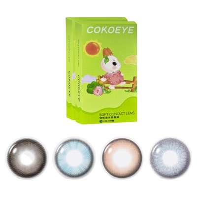 cokoeye美瞳半年抛1片隐形眼镜吐司泡奶自然大直径镜片三明治美瞳