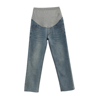 孕妇牛仔裤外穿烟管裤子薄