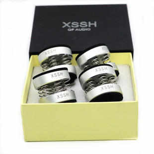 HIFI发烧音响音箱功放CD机高衰减震动铝合金弹簧一体避震脚钉黑