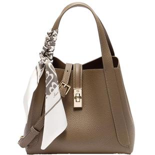 百丽包包女真皮通勤菜篮子新年礼物妈妈手提斜跨水桶包BL828BX5