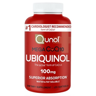 Qunol酋诺还原型备孕辅酶q10软胶囊100mg*120粒保护心脏血管养卵