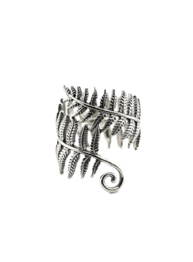 精致优雅森林氧化蕨类叶子戒指