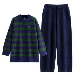 悦内半边绒情侣睡衣女款冬季珊瑚绒加绒家居服男士秋冬保暖可外穿