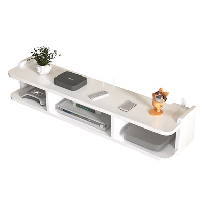 路由器置物架实木挂墙机顶盒收纳