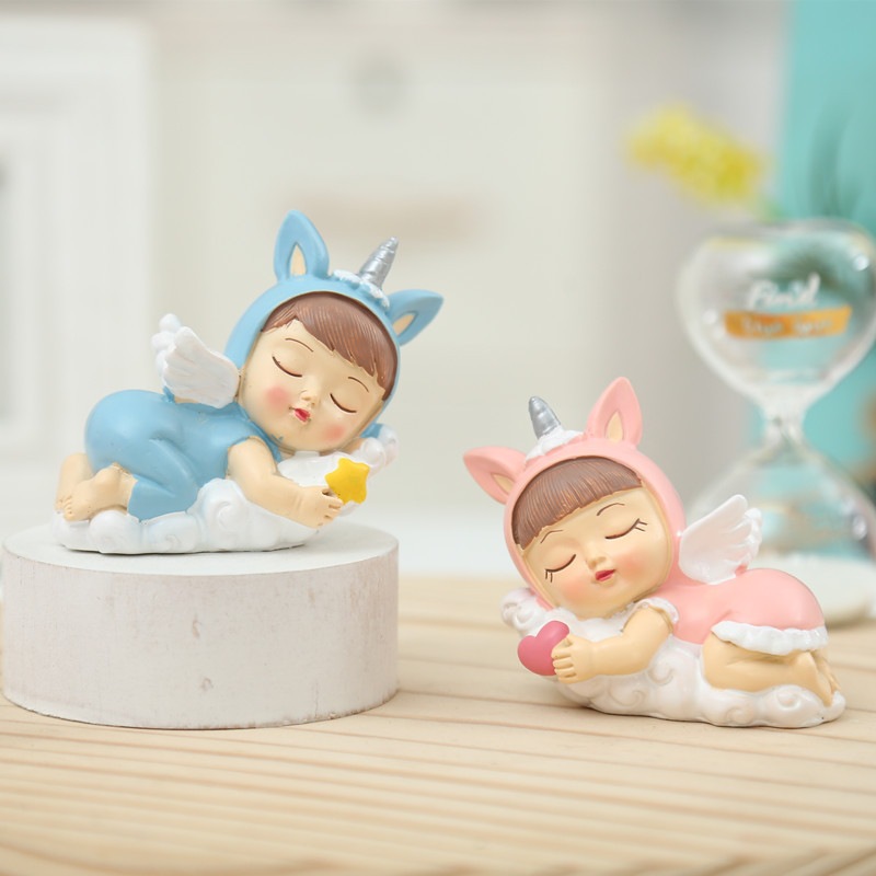 生日摆件孩子礼品鸭子庭院装饰微产品个人手工树脂工艺品跨境