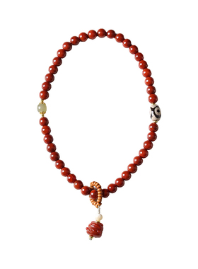 山川心语保山南红天珠补火手串