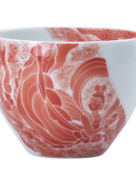 陶瓷拓片功夫茶杯品茗杯主人杯子