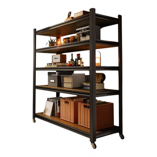 钢骨家用货架多层置物架落地阳台客厅收纳展示超市杂物间储物柜子