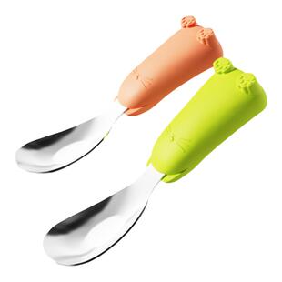 宝宝勺子316元宝勺婴儿学吃饭训练叉勺1岁自主进食儿童辅食勺餐具