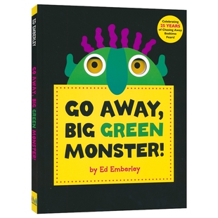 Go Away Big Green Monster 走开大绿怪精装 廖彩杏书单 人物扮演想象力培养 幼儿启蒙 儿童益智面具洞洞书 英文原版进口图书