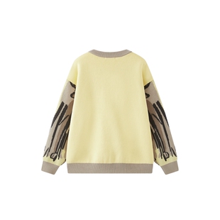 【设计师系列】MQD童装男童毛衣针织衫25冬新款儿童保暖艺术上衣