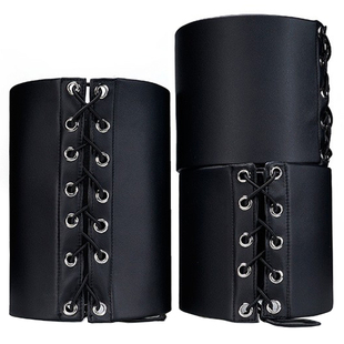 咏春木人桩护套寸劲靶寸拳垫皮革三件套木头桩保护套木人桩护具