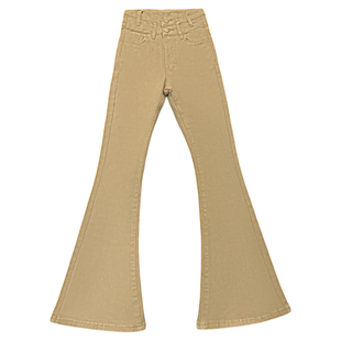 李李服饰老钱风丰胯微喇牛仔裤女25冬季加绒高腰双扣弹力显瘦长裤