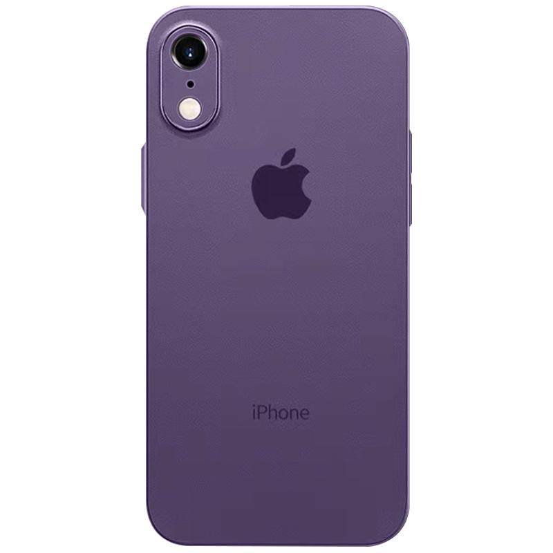 适用于苹果xr手机壳新款透明磨砂iphonex超薄硅胶xsmax全包防摔保护套xs简约纯色xmax潮男女暗紫色网红高级感