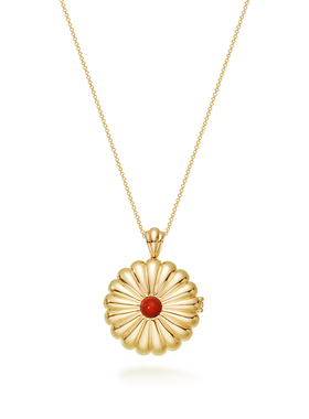 雏菊之镜红石项链女锁骨链
